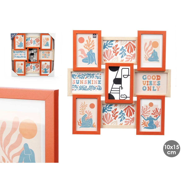 Monivärinen Kuvakehys Gift Decor, Metalli ja Puu, 6 osaa