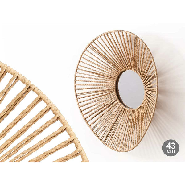 Gift Decor Luonnollinen Ovaali Seinäpeili 4 osaa