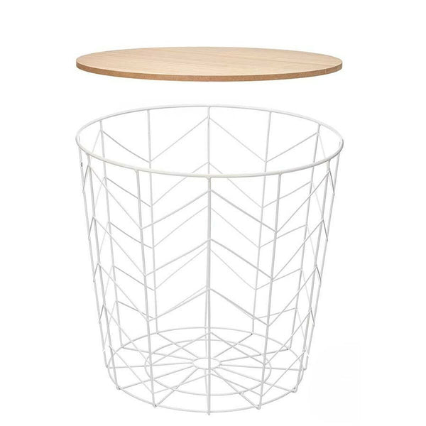 Gift Decor Sivupöytä Valkoinen ja Ruskea