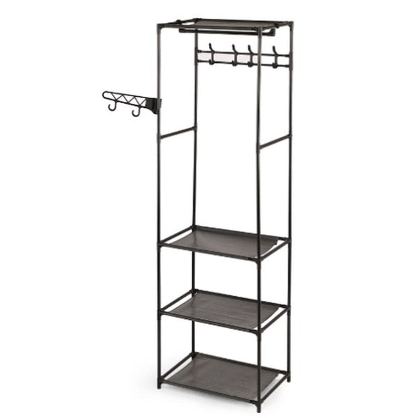 Kipit Musta Metalli Vaatekaappi 55x36x170 cm