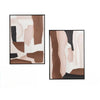 Abstrakti Kangastaulu Gift Decor Ruskea Beige 4 osaa