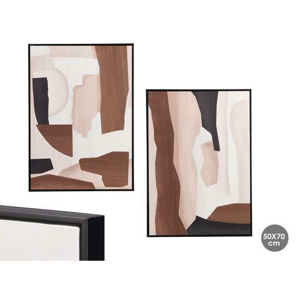 Abstrakti Kangastaulu Gift Decor Ruskea Beige 4 osaa