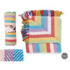 Monivärinen Gift Decor Puuvillapeitto 180 x 220 cm