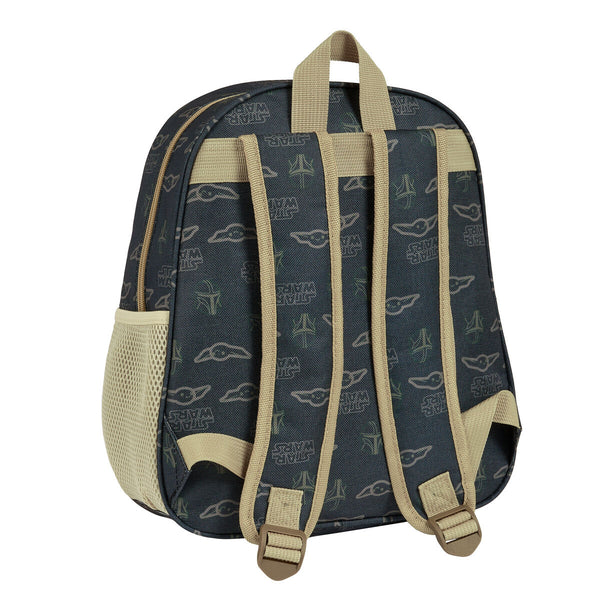 The Mandalorian 3D Lasten Reppu Musta Beige