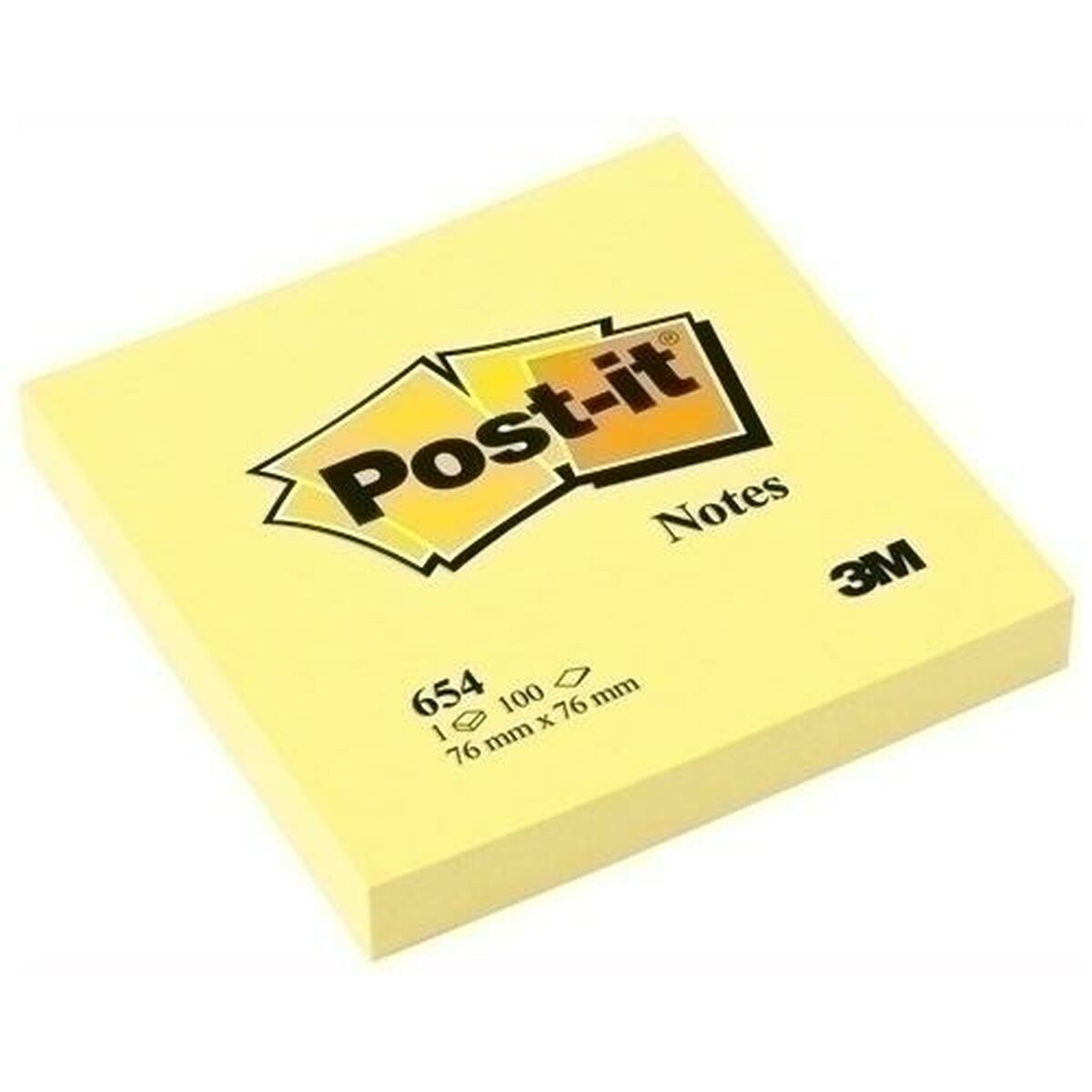 Post-it tarralaput 76 x 76 mm keltainen, 2 osaa