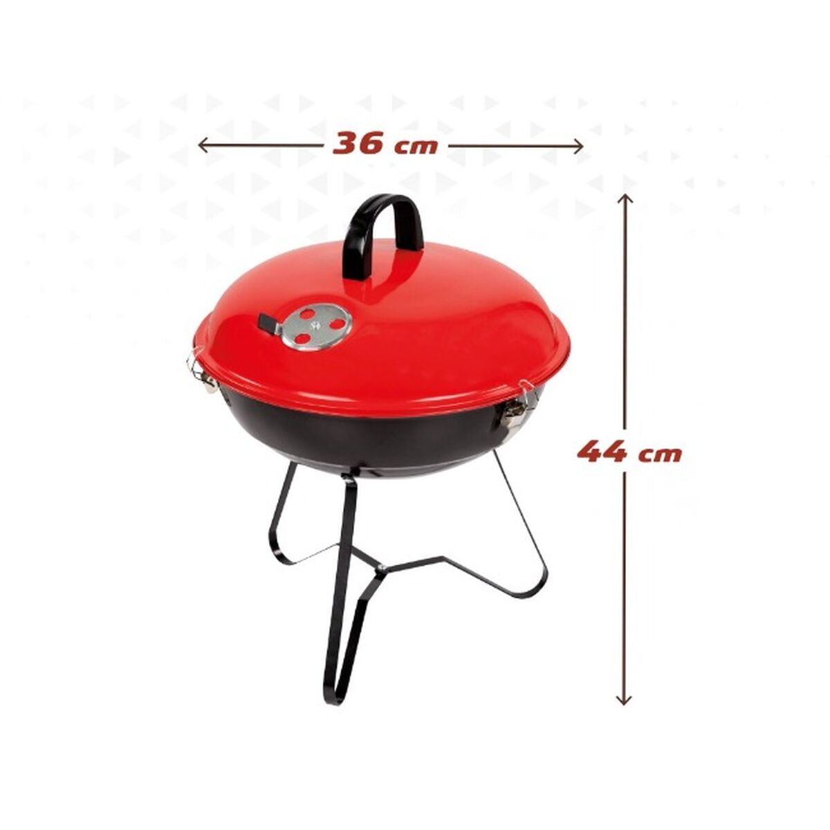 Aktive Emaloitu Hiiligrilli Ø 36 cm, Punainen