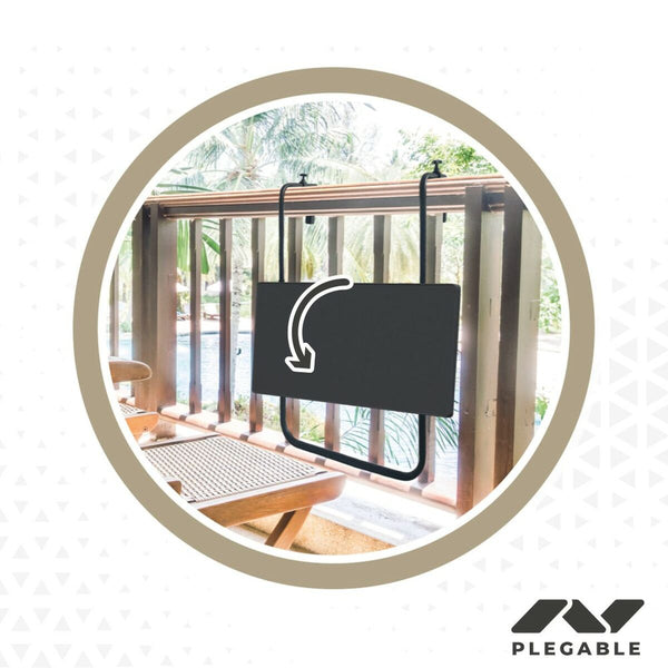 Taitettava Parveketaso Teräksinen 60x66,5x40 cm