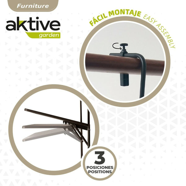 Taitettava Parveketaso Teräksinen 60x66,5x40 cm