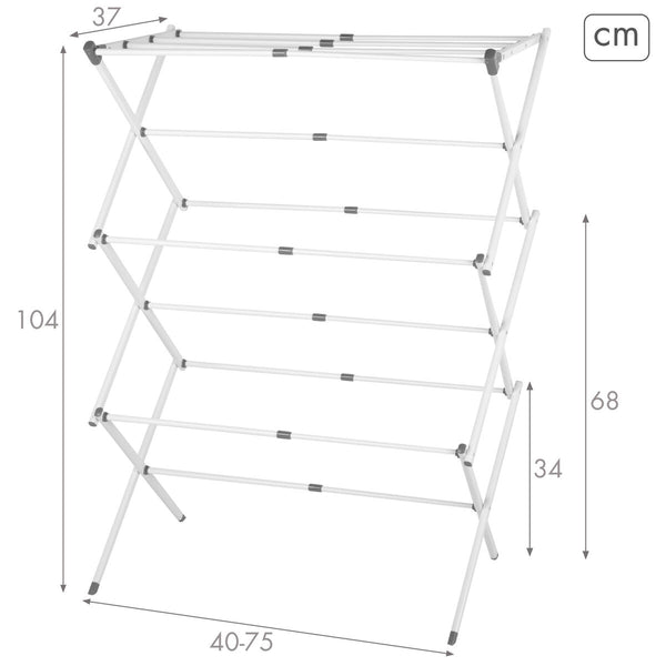 Metallinen Pyykinkuivausteline Max Home 2-osainen