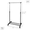Max Home metallinen vaateteline, 4 osaa