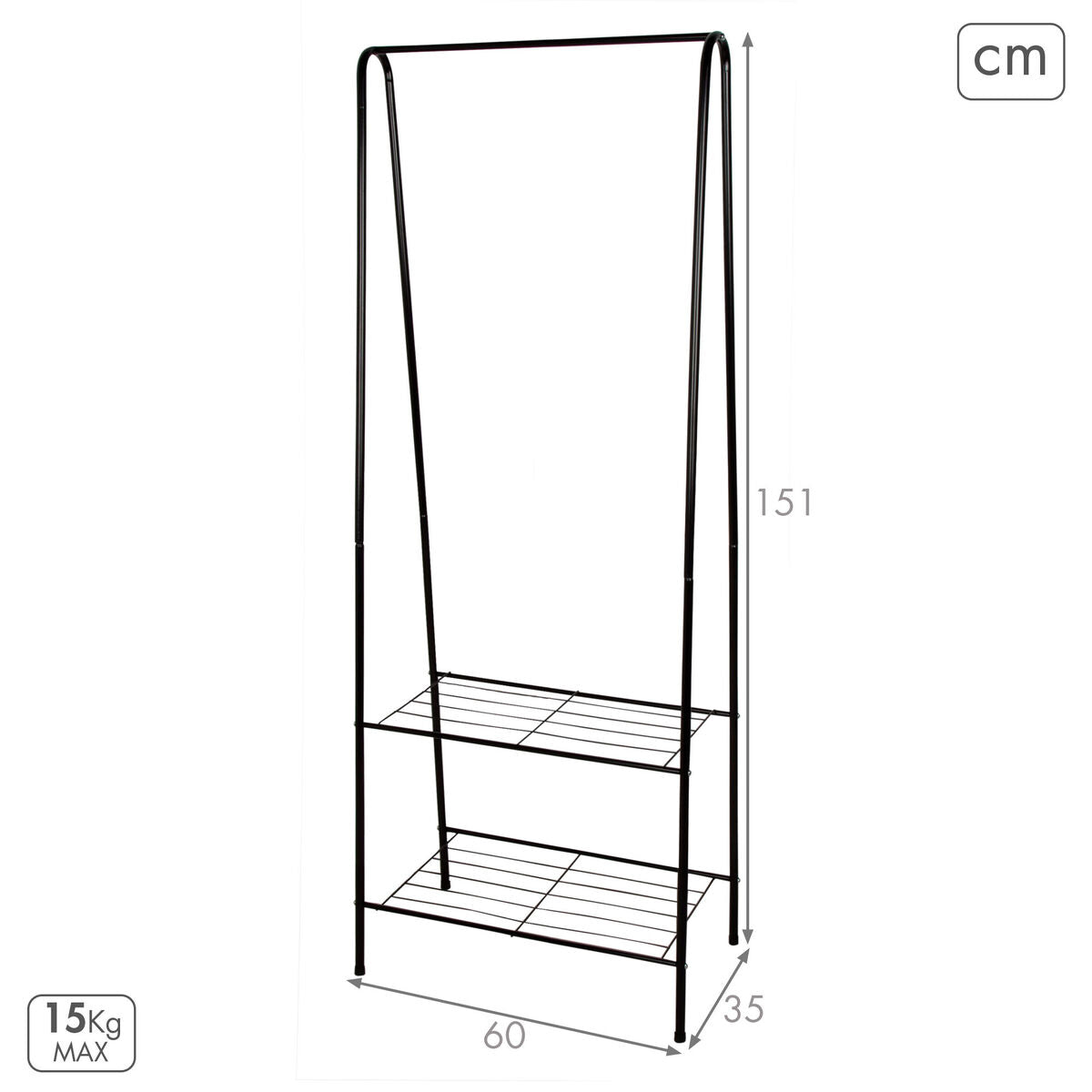 Metallinen Takkiteline Max Home, 4 osaa