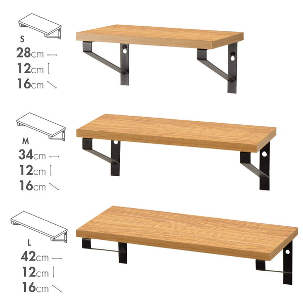 Max Home Seinähyllyt Rauta ja Puu MDF 42x12x16 cm