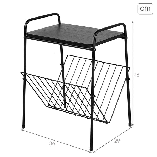 Max Home kahvipöytä, rauta ja puu MDF, 4 osaa