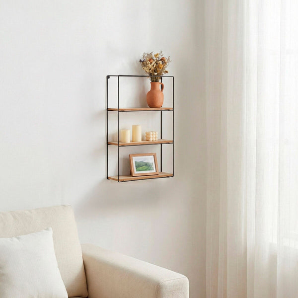 Max Home Seinähyllyt Rauta ja Puu MDF 4 osaa