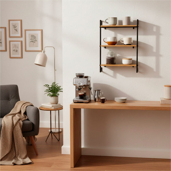 Max Home Seinähylly Rauta ja MDF 40x55x12 cm, 4 osaa