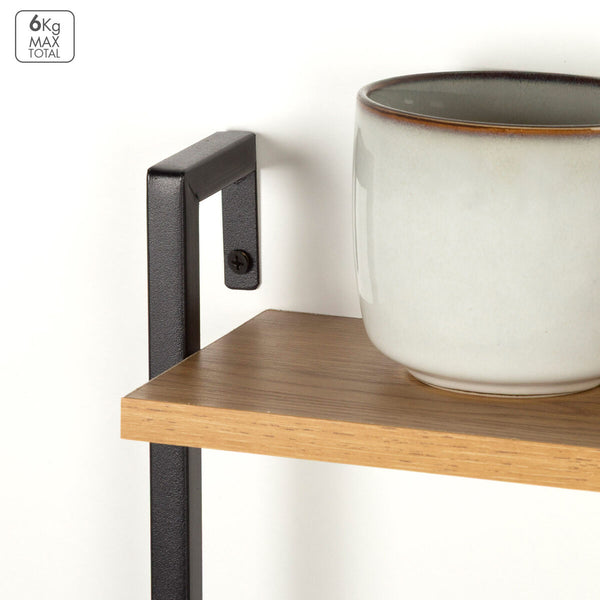 Max Home Seinähylly Rauta ja MDF 40x55x12 cm, 4 osaa