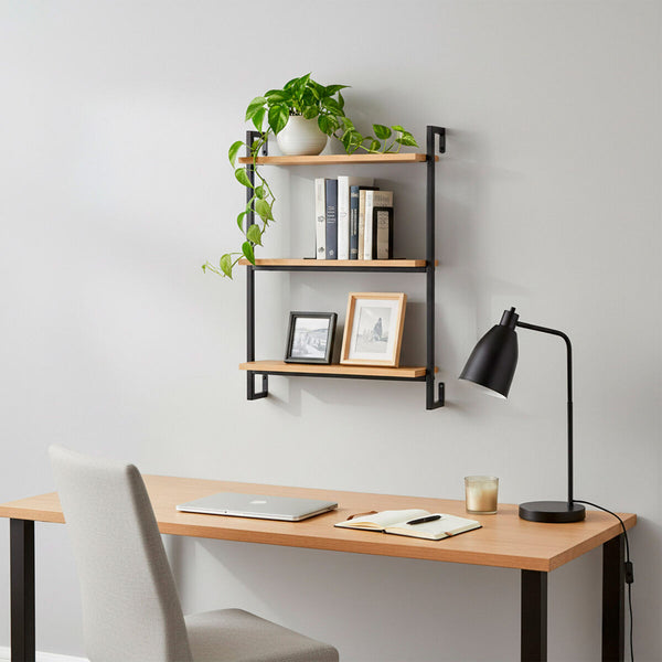 Max Home Seinähylly Rauta ja MDF 40x55x12 cm, 4 osaa
