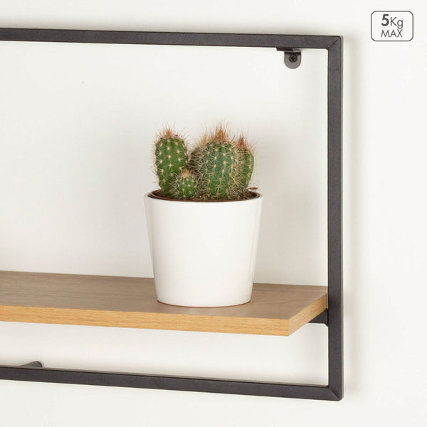 Max Home Seinähyllyt Rauta ja Puu 65x35x20 cm, 4 osaa