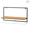 Max Home Seinähyllyt Rauta ja Puu 65x35x20 cm, 4 osaa