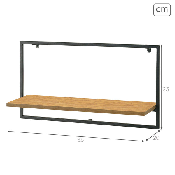 Max Home Seinähyllyt Rauta ja Puu 65x35x20 cm, 4 osaa