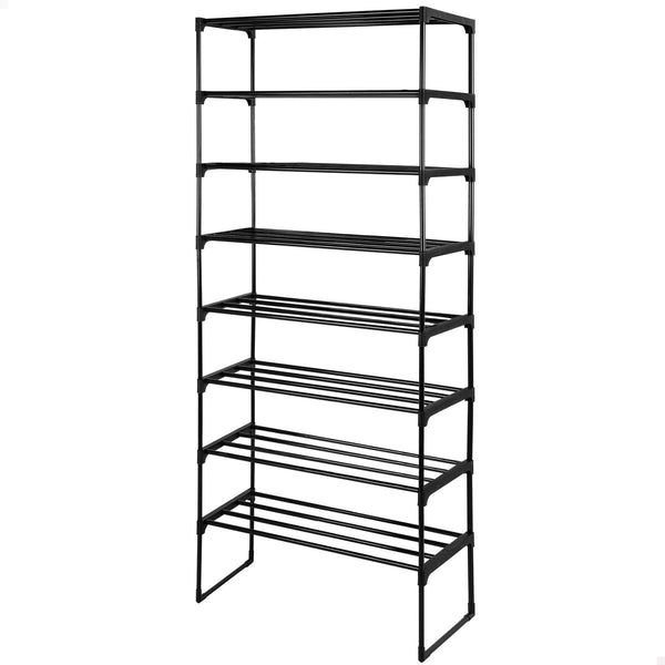 Max Home musta metallihylly 67x160x30 cm, 2 osaa