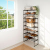 Max Home musta metallihylly 67x160x30 cm, 2 osaa