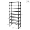 Max Home musta metallihylly 67x160x30 cm, 2 osaa