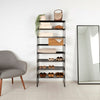 Max Home musta metallihylly 67x160x30 cm, 2 osaa