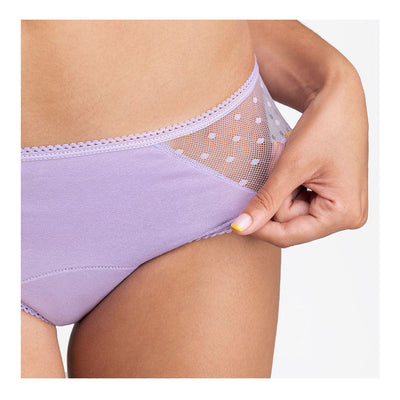 Kiwitas classic plumeti lilac kuukautisalushousut #m 1 kpl - PLATANOMELÓN