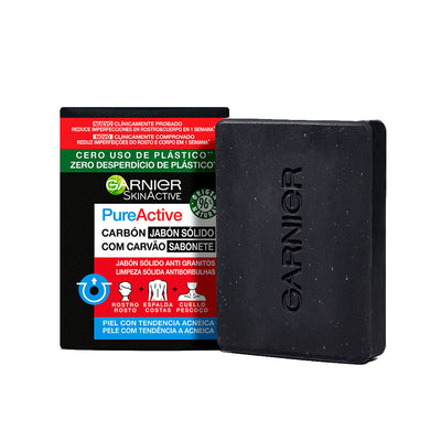 Skinactive pure active kiinteä saippua hiilellä 100 gr - GARNIER
