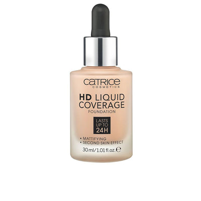 Hd liquid coverage foundation kestää jopa 24h #020-rose beige - CATRICE