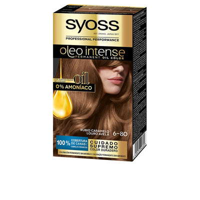 Oleo intense ammoniakiton hiusväri #6.80-karamellinvaalea 5 kpl - SYOSS