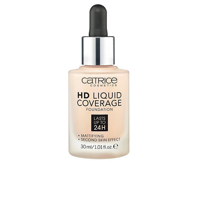 Hd liquid coverage foundation kestää jopa 24h #010-vaalea beige 30 ml - CATRICE