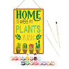 Home Is Where My Plants Are – Retro Metalli Paint by Numbers 20x30cm