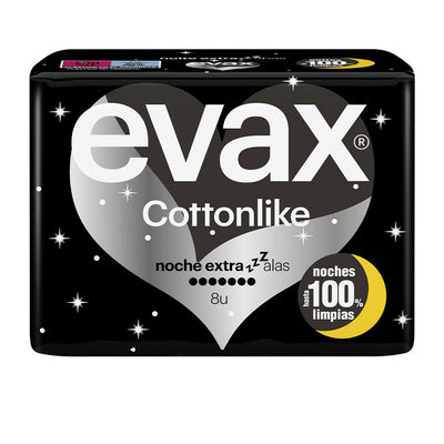 Cottonlike yöside extra siivet 8 kpl - EVAX