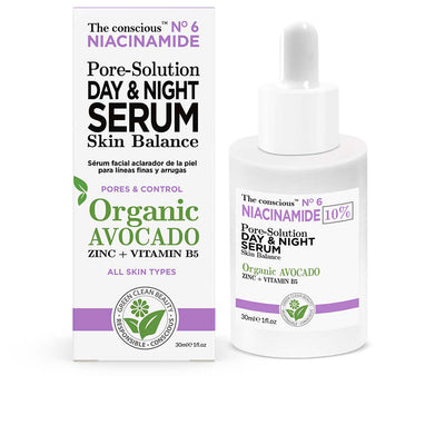 Niacinamide pore-solution päivä & yö seerumi luomuavokado 30 ml - THE CONSCIOUS