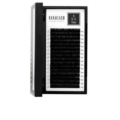Volume lashes tekoripset 0.12 d #9 mm 1 kpl - NANOLASH