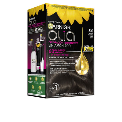 Olia permanent color #3,0-musta 4 kpl - GARNIER