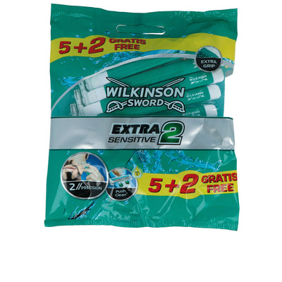 Extra2 sensitive kertakäyttöinen partahöylä 5 + 2 kpl - WILKINSON