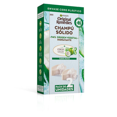 Original remedies kookos kosteuttava kiinteä shampoo 2 x 60 gr - GARNIER