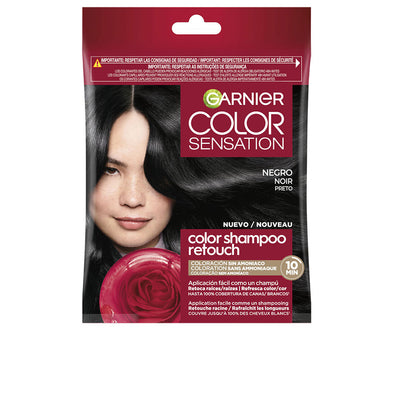 Color sensation sävy sävyllä värishampoo #1.0-musta 1 kpl - GARNIER