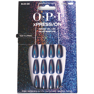 Opi Xpress/On Artificial Nails Nail Art #Blue-Gie 30 U