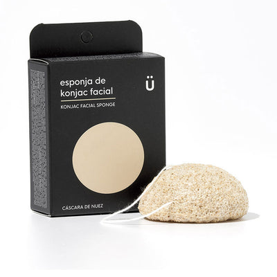 Konjac facial sponge saksanpähkinänkuori 15 gr - NATURBRUSH