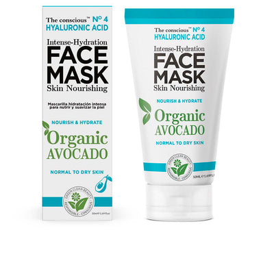 Hyaluronic acid intensiivisesti kosteuttava kasvonaamio luomuavokado 50 ml - THE CONSCIOUS