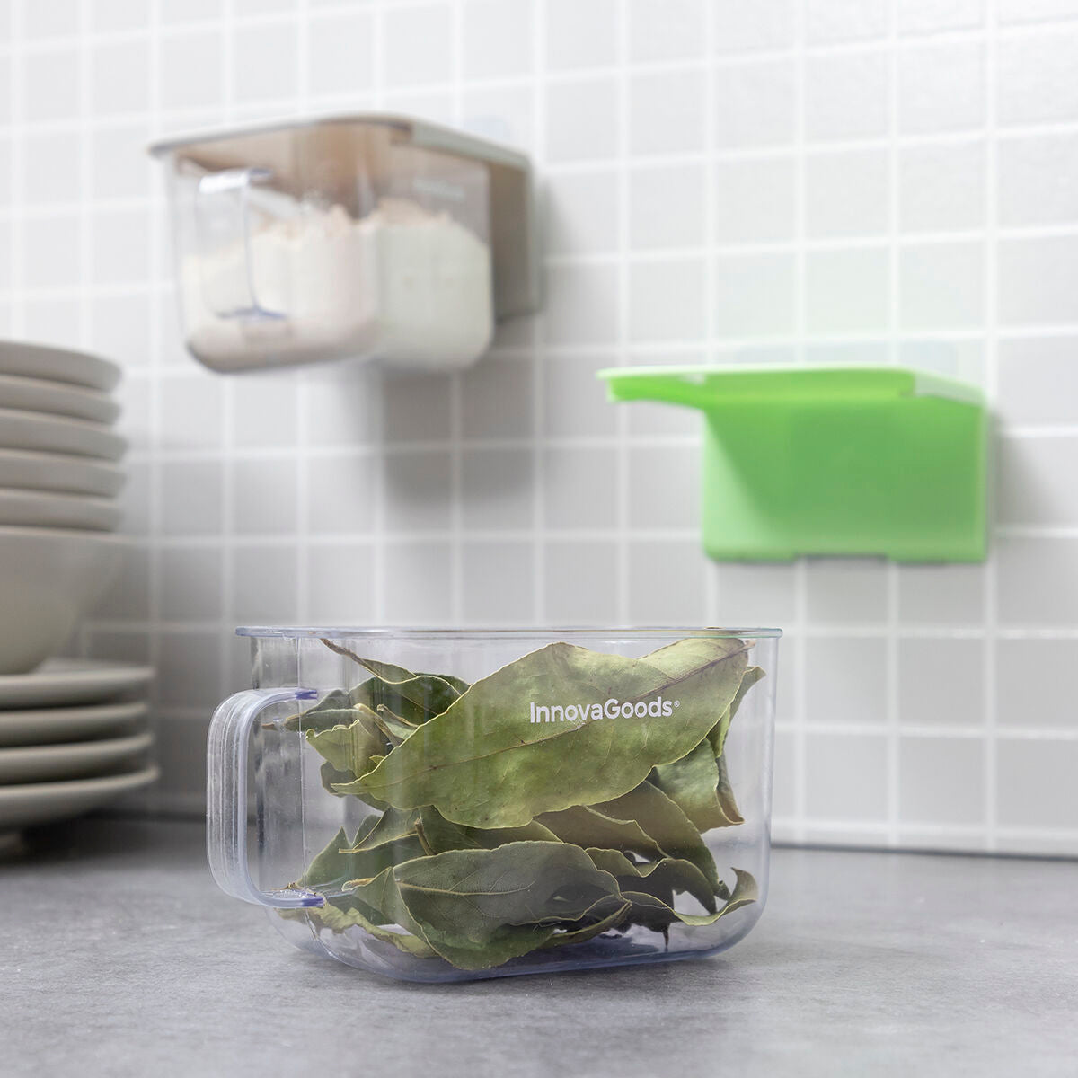 InnovaGoods Irrotettavat Keittiörasiat Tarrakiinnityksellä, 2 kpl