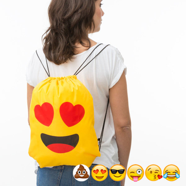 Keltainen Koululaukku Emojikuviolla