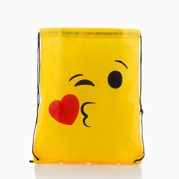 Keltainen Koululaukku Emojikuviolla