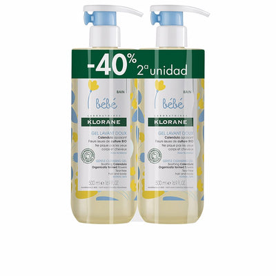 Bébé hellävarainen puhdistusgeeli lote 2 x 500 ml - KLORANE