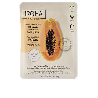 Papaya peeling aha kudosmaski kasvoille 1 kpl - IROHA