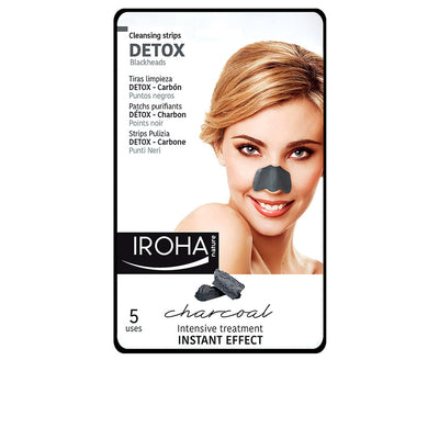 Detox charcoal black nenäliuskat 5 kpl - IROHA